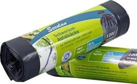 Secolan tvirti šiukšlių maišai 120 L, pakuotė 1×10, pilka/juoda
