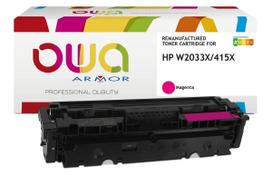 Toner OWA Armor suderinamas su HP W2033X 415X 6000st 1000 puslapių raudona/magenta