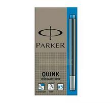 Parker 1950383 rašalo kasetės Parker plunksninukams, 5 vnt., skalbiama mėlyna