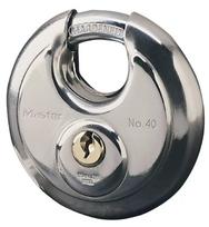 MASTER LOCK 40EURD Disko spyna 70 mm nerūdijančio plieno korpusu su uždengtu kilpa