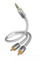Inakustik 00410005 garso kabelis 5 m 3,5 mm lizdas – 2 RCA baltas