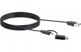 USB laidas Schwaiger CK 3112 USB 2.0 1m USB A Micro-USB B juodas