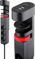 REV 3 lizdų ilgintuvas su USB prievadais stalviršiui REV 0015728512