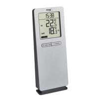 Belaidis elektroninis termometras TFA-Dostmann 30.3071.54 LOGoneo vidaus/lauko temperatūrai matuoti, sidabrinis