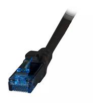 Tinklo kabelis EFB Elektronik K8109SW.5 — Cat6a U/UTP, 5 m, RJ-45 į RJ-45, paauksuoti kontaktai, juodas