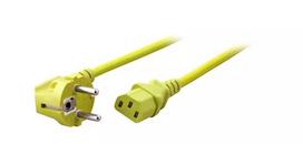 Maitinimo laidas EFB Elektronik EK588GE.3V2 — geltonas, 3 m, F tipo kištukas į C13, 250 V 10 A