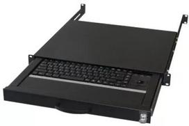 Klaviatūra AIXCASE AIX-19K1UKDETB-B USB PS/2 QWERTZ vokiška juoda