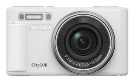 Kompaktiška kamera Yashica City 100 72 MP CMOS sidabrinė balta