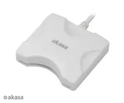 Kortelių skaitytuvas Akasa AK-CR-03WHV2 USB 3.0 Baltas, daugialypis išorinis SD/microSD/CF/Memory Stick skaitytuvas
