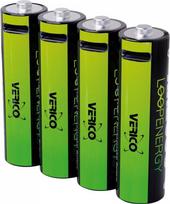 Įkraunamos ličio jonų AA baterijos VERICO LoopEnergy AA2550 su USB-C 4 vnt.