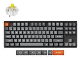 Mechaninė klaviatūra Keychron K8 Max 80% (87 klavišai) Laidinė USB + RF belaidė + Bluetooth, RGB, Juoda