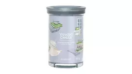 Stiklinis cilindrinis žvakė Yankee Candle A Calm & Quiet Place — Aukštis 149 mm, Plotis 99 mm, Svoris 567 g