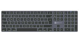 Klaviatūra LogicKeyboard SKB-TM-UK pilno dydžio USB + Bluetooth, QWERTY JK anglų, titano spalvos