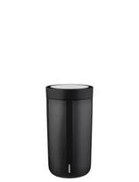 Stelton To Go Click 200 ml juodas nerūdijančio plieno kelioninis puodelis