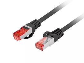 Tinklo kabelis Lanberg PCF6-10CU-0025-BK RJ-45 Cat6 0,25 m Juodas