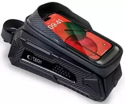 Laikiklis dviračiui Tech-Protect V2 L juodas telefonams – vairinė dėklas telefonui, reguliuojamo dydžio