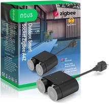 Išmanusis lauko kištukinis lizdas Nous A4Z — 2 lizdai, ZigBee, IP44, iki 3680 W