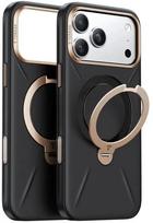 Korpusas Torras Ostand Spin Vegskin Series, skirtas iPhone 17 Pro Max, juodas