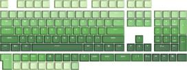 Mechaninė klaviatūra REDRAGON A140 Ombre Green RGB apšvietimu – laidinė žaidimų klaviatūra, pilno dydžio išdėstymas