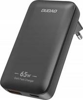 Kroviklis Dudao A65Q 65W GaN kelioninis USB-A / USB-C PD itin plonas EU/US juodas