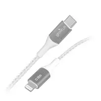 SBS GRECABLELIGTC12BW USB-C į Lightning laidas 1,2 m sidabrinis baltas