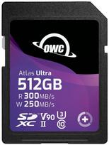 SDXC atminties kortelė OWC Atlas Ultra 512GB UHS-II, 300MB/s skaitymas, 250MB/s rašymas, V90, atspari vandeniui