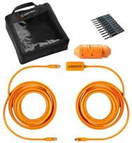 USB-C į USB-C laidas tether tools CUC31R-ORG — 9,40 m, stačiu kampu, oranžinis