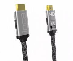 HDMI kabelis Inca IHM-03T 3 m HDMI A tipo kištukas-kištukas 2.1 pilkas