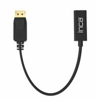 Inca IDTH-05 vaizdo kabelio adapteris 0,2 m DisplayPort į HDMI A tipą juodas