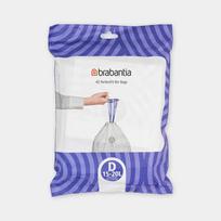 Šiukšlių maišai BRABANTIA 138164, 20 L, balti, plastikiniai, 40 vnt., 545×435 mm