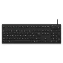 MediaRange laidinė higieninė klaviatūra, QWERTZ, IP68, 1.5 m, juoda