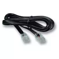 EFB modulinis kabelis juodas, 2 x RJ10 (4/4) kištukas, 1:1, 15,0 m