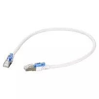 EFB RJ45 jungiamasis kabelis Cat.6A S/FTP LSZH BC AWG26 užrakinamas baltas 0,5m