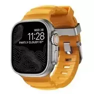 NOMAD Rocky Point Band – dirželis, skirtas Apple Watch 46mm/49mm, FKM ir titanas (sol, natūrali apkaustai)