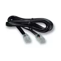 EFB-Elektronik modulinis kabelis juodas, 2 x RJ10 (4/4) kištukas, 1:1, 10,0 m