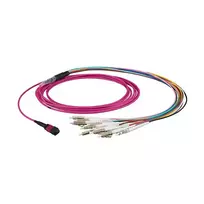 Šviesolaidinis kabelis MTP-F/LC 12 šviesolaidžių OM5 LSZH šviesiai žalias, 7,5 m — EFB Elektronik
