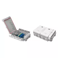 Išorinis FTTH IP65 šviesolaidžių skirstiklis 48 skaiduloms, 24 adapteriams, su sujungimo laikikliais FTTH-BOX-OUT-5