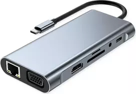VALUE USB-C dokų stotelė 11-in-1, 4K30 1x(HDMI/VGA/GbE), USB(3xA,1xC,1xC PD) (12.99.1143)