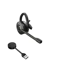 Jabra Engage 55 - USB-A UC Convertible, EMEA/APAC, Belaidė ausinė, Biuras/Skambučių centras, 18 g, Juoda, Titanas