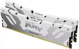 Kingston FURY Renegade 32GB DDR5-6400 (2x 16GB) dviejų modulių rinkinys, balta, KF564C32RWK2-32, INTEL XMP