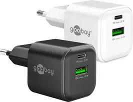 Goobay 20 W USB-C PD GaN Dvigubo Greito Įkrovimo Nano įkroviklis juodas (79620)