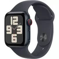 APPLE Watch SE GPS + Cellular 40 mm vidurnakčio aliuminio korpusas su vidurnakčio sportine juostele - S/M