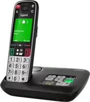 Gigaset EASY 500A DECT belaidis telefonas su atsakikliu, SOS mygtuku, 2,2 inch spalvotu ekranu, juodas