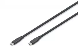 DIGITUS USB4 Version 2.0 Silicone Cable USB-C to USB-C 80Gbps 240W 16K 0.5m Black AK-300350-005-S