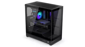 ENDORFY Fishtank 6000 Flex Mid-Tower PC Case - Black, Dual Tempered Glass, USB-C, E-ATX, Back-Connect Ready (No Fans)