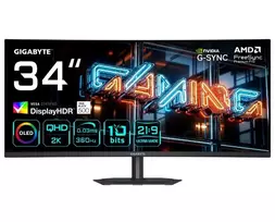 Gigabyte AORUS MO34WQC36 34 inch QD-OLED lenktas žaidimų monitorius UWQHD 360Hz 0.03ms