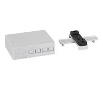 EFB-ELEKTRONIK FTTH Indoor DIN Rail Box for 4 Fibers, 4 Couplings and Fiber Overlength Storage