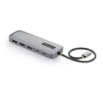 StarTech.com 189B-USBC-MULTIPORT USB-C į dvigubą DisplayPort kelių prievadų stotelė - 2x DP 1.4, 4K 60Hz, USB-A 3.0, Gigabit Ethernet, 100W PD perdavimas