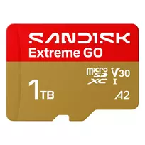 SanDisk Extreme GO microSDXC 1 TB UHS-I atminties kortelė, skaitymo greitis iki 240MB/s, V30, A2