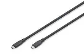 DIGITUS USB Silicone Cable, USB4 Version 2.0, USB 80Gbps, 1.5 m, Black